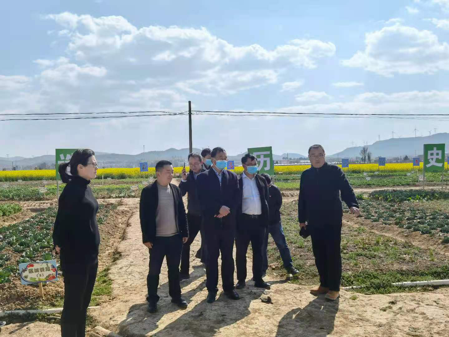 市人大常委会主任朱兴友一行到职工种植基地考
